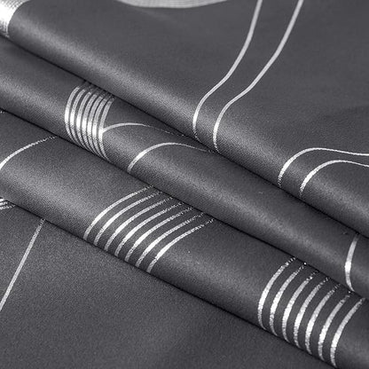 NICETOWN Grey Blackout Striped Pattern Curtains - Image 8