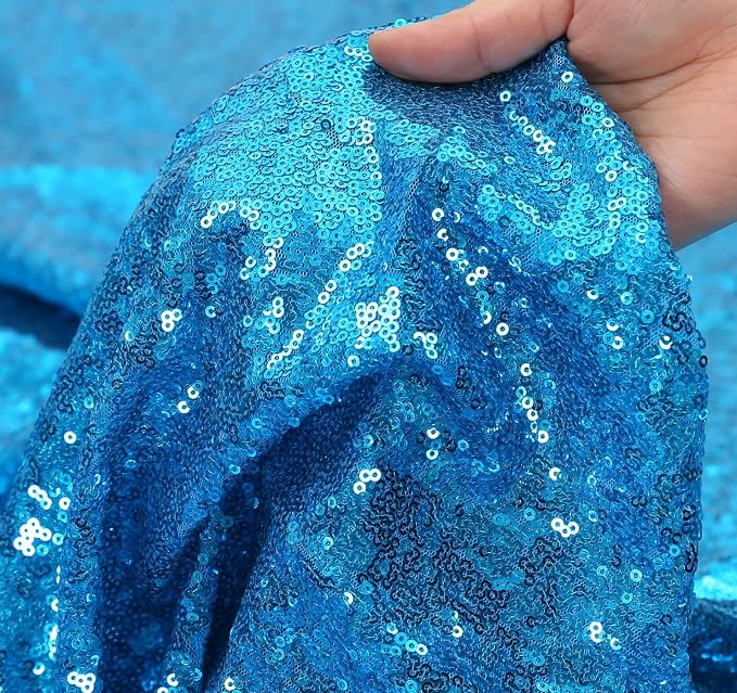 Eternal Beauty Turquoise 3mm Sequin Backdrop 4x7 Ft - Image 6