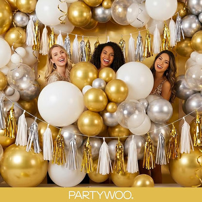 PartyWoo Gold Balloons 120pcs Different Sizes of 18 12 10 5 Inch | Balloons - Image 5