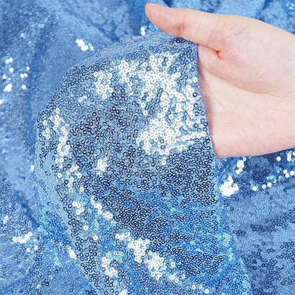 Poise3EHome Blue Sequin Backdrop, 10FT x 10FT Sequin Photography Backdrop - Image 4