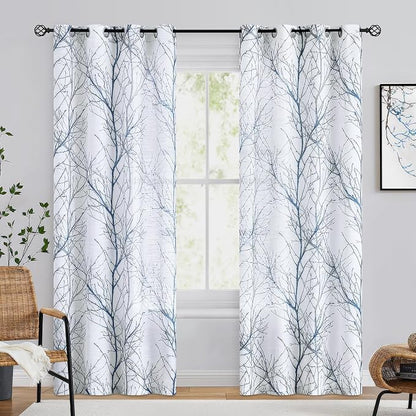 FMFUNCTEX Linen Semi Sheer Curtains - Image 2