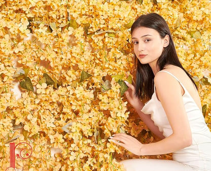 Artificial Flower Garland 2pcs 5.6ft Hydrangea Vine Decor, Champagne Flower | - Image 5