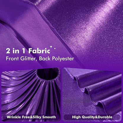20ftx10ft Shimmer Purple Sequin Backdrop Curtain - Image 5