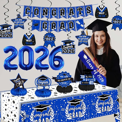 Blue Graduation Decorations 2026 Class of 2026 Decorations - Image 4