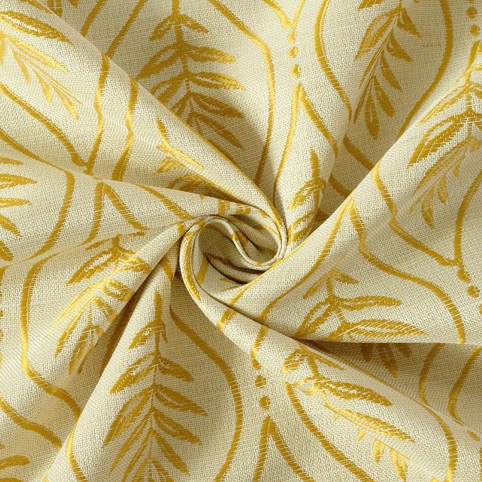 BGment Mustard Yellow French Country Curtains 63 Inches Long - Image 7