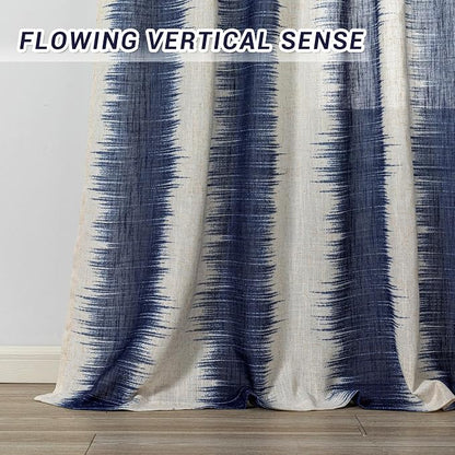 MYSKY HOME Navy Blue Curtains 95 Inch Length 2 Panels Set, Soft Touch Semi - Image 6