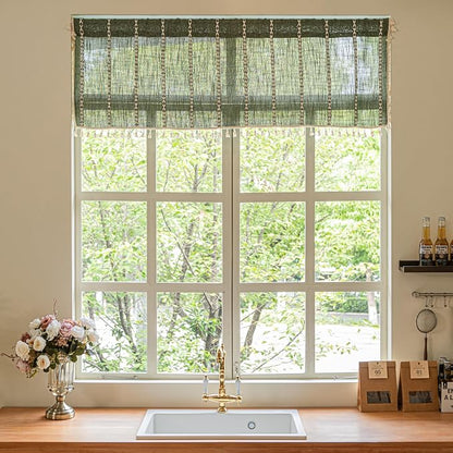 Sutuo Home Boho Valance Short Curtains Tier - Image 7