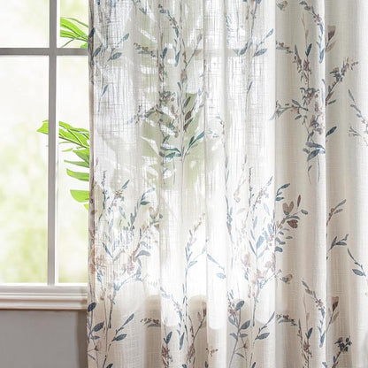 MYSKY HOME Sheer Floral Curtains - Image 3