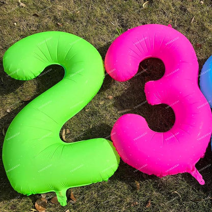Pink Birthday Number 25 Balloons 40IN Fluorescent Pink 52 Foil Balloon | - Image 5