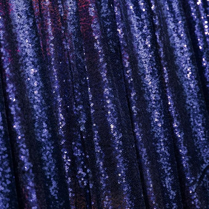 JYFLZQ Navy Blue Sequin Backdrop Curtains 2ft x 8ft 4 Panel Glitter Photo Booth - Image 8
