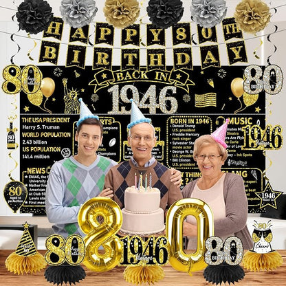 Zirtorei 80th Birthday Decorations - Image 5