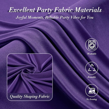 30 ft x 10 ft Wrinkle Free Purple Backdrop Curtain - Image 4