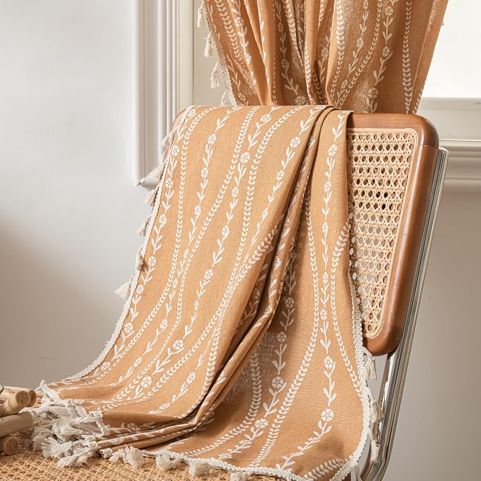 Sutuo Home Boho Curtains for Bedroom Dining Room 96 Inches Long, Printed Cotton - Image 5