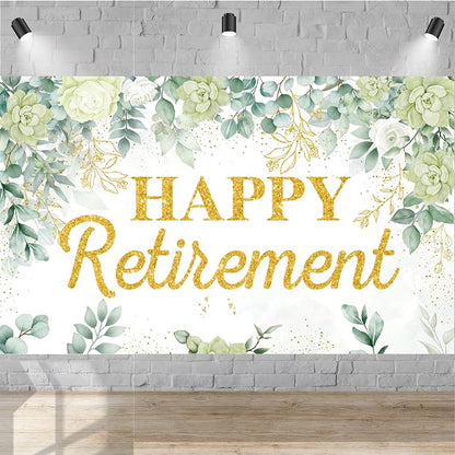 Sage Green Happy Retirement Banner - Image 2