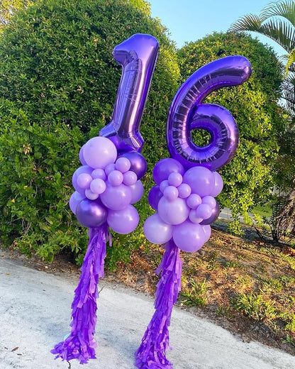 Purple Number 4 Balloon 40 Inch - Image 2