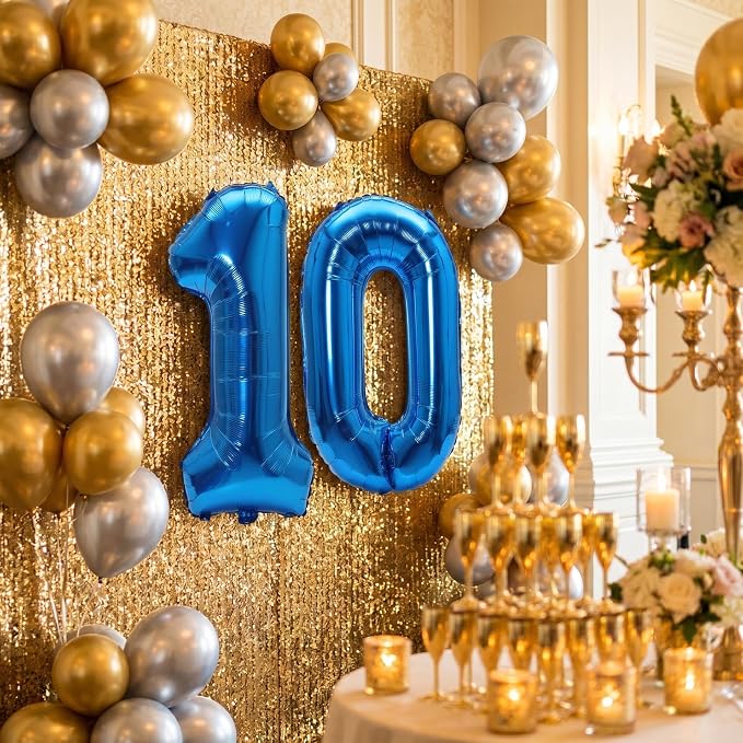 YPSelected 32 Inch Large Foil Helium Number Balloon Birthday Wedding Party 0-9 - Image 3