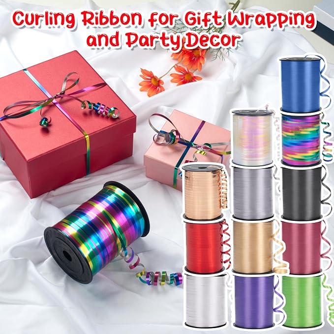500 Yard Burgundy Curling Ribbon - Image 6