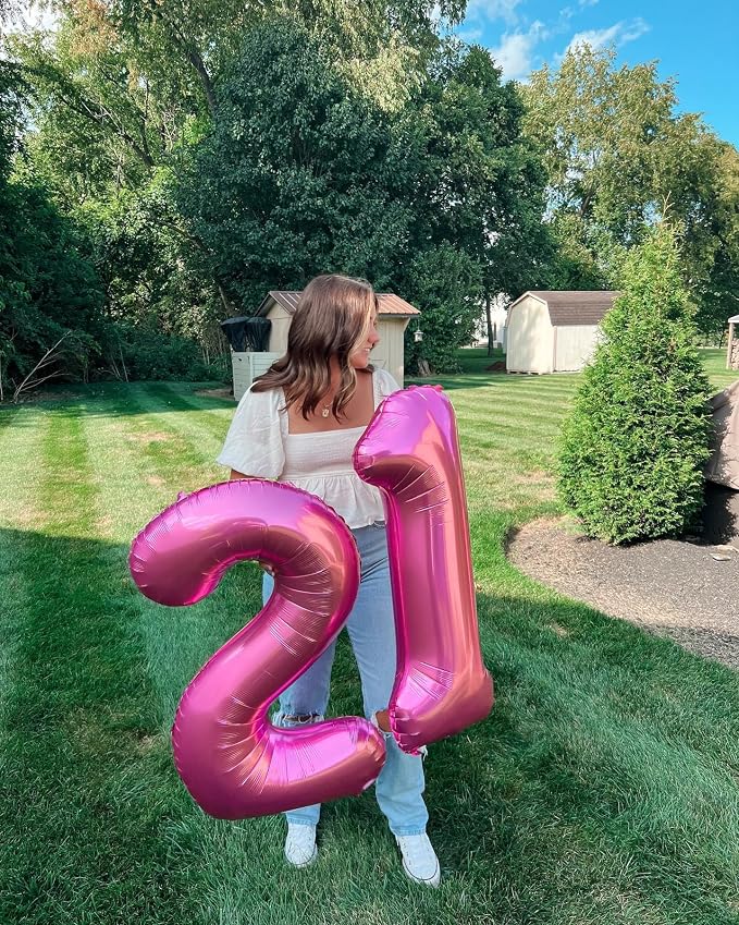 Pink 3 Balloon - Number Balloon 40 Inch, 3rd Pink Birthday Decorations | Large - Image 8