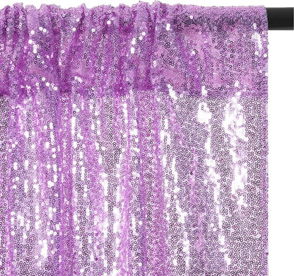 Poise3EHome Lavender Sequin Backdrop Curtain, 4 Panels 2FTx8FT Glitter - Image 9