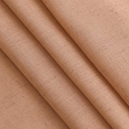 Peach Quartz Linen Curtains 120 Inch Length 2 Panel Set Back Tab Loop Pocket - Image 5