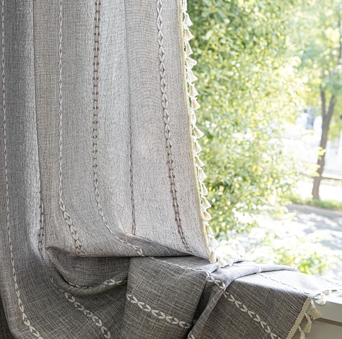 Sutuo Home Brown Boho Curtains 84 inch - Image 6