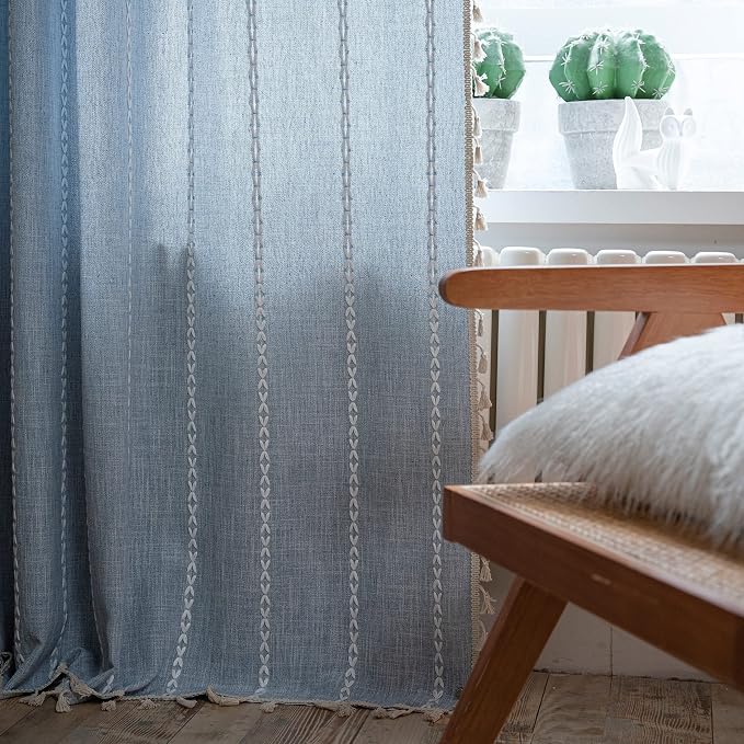 Sutuo Home Boho Curtains for Bedroom Dining Room, Light Filtering Farmhouse - Image 6