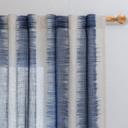 MYSKY HOME Navy Blue Curtains 95 Inch Length 2 Panels Set, Soft Touch Semi - Image 8