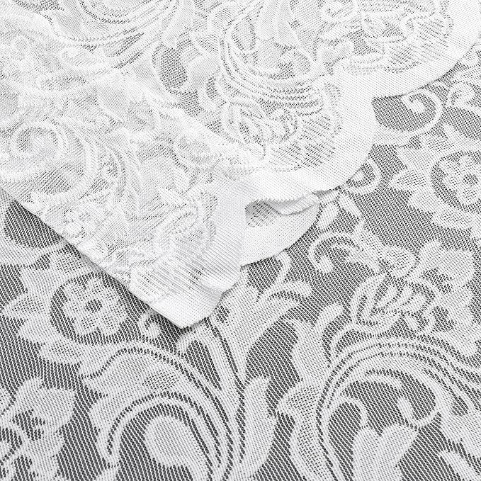 Bujasso White Lace Curtain 216 inches Long - Image 5