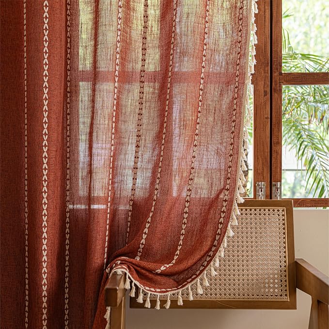 Sutuo Home Boho Window Curtains - Image 5