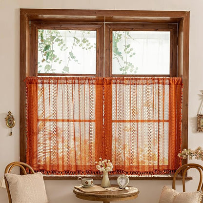 Sutuo Home Boho Kitchen Window Curtains by SutuoHome