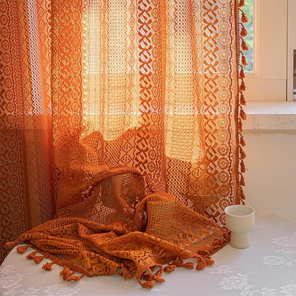 Sutuo Home Burnt Orange Boho Curtains 90 inches Long - Image 7