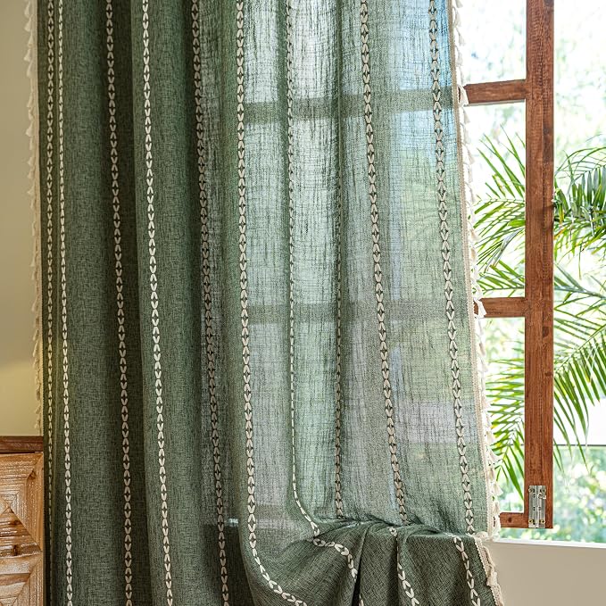 Sutuo Home Boho Kitchen Curtains - Image 6