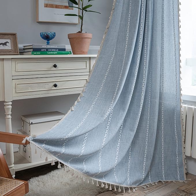 Sutuo Home Boho Curtains for Bedroom Dining Room, Light Filtering Farmhouse by SutuoHome